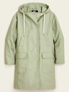 J. Crew Doubled Breasted Raincoat | Sage Green | EUC | XL